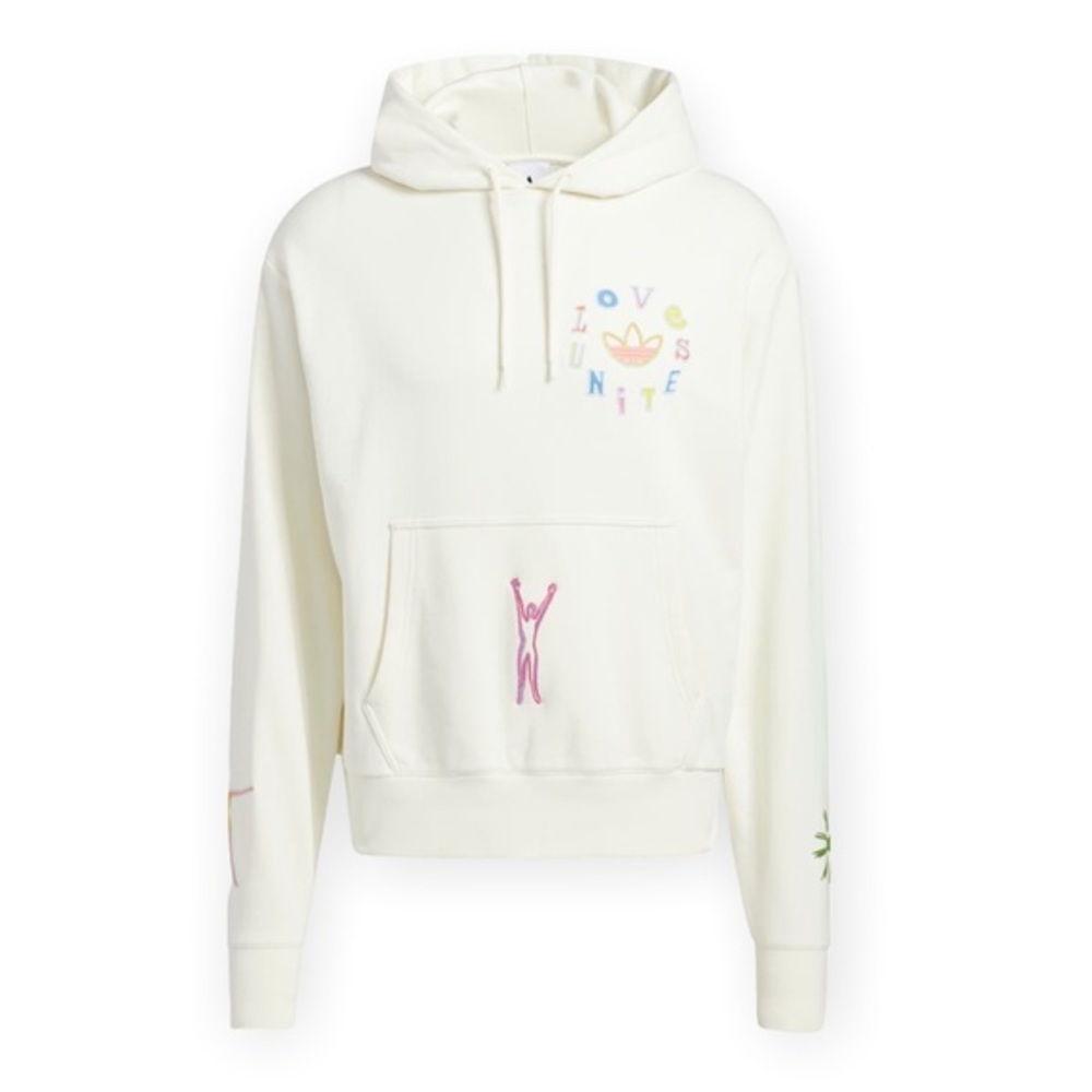 Adidas originals love unites embroidered and graphic hoodie brand new w tags